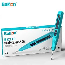 Bakon BK210 Portable Wireless Electric Soldering Iron Kits C210 Tip Auto Sleep Usb Cordless Soldering Flat Iron without Battery 240522