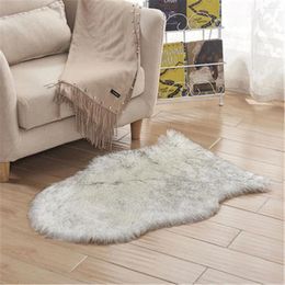 Carpets Artificial Sheepskin Hairy Rug Mat Carpet Living Room Bedroom Rugs Skin Fur Plain Fluffy Area Washable Faux