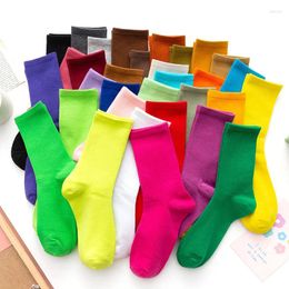 Women Socks Autumn Winter Fashion Cotton Knitted Solid Japan Style Cute Long For Harajuku Vintage Streetwear