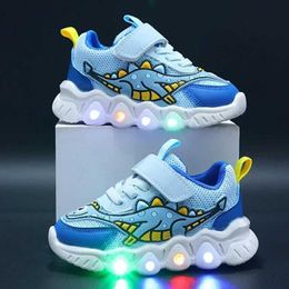 Athletic Outdoor Athletic Outdoor Size 21-30 Baby LED Sports Shoes Childrens Lighting Childrens Air Net Casual Shoes Soft Sole Childrens Cute Glowing Velvet WX5.22