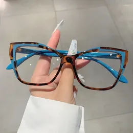 Sunglasses KAMMPT Oversized Cat Eye Women Glasses 2024 Fashion Ultralight Blue Light Blocking Eyewear Original Computer Spectacles