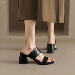 Sandals Summer Sexy Casual Fashion Women Open Toe Thick Heel Ship on High Heels Red Black Party Dress Wedding d67 s
