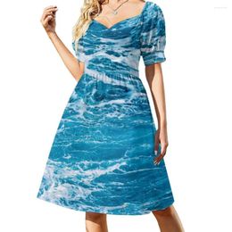 Abiti casual Ocean Wave Blue Sea Stampa di strada Street Fashi