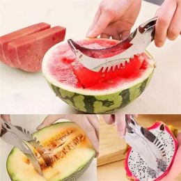 UPS 304 Stainless Tools Steel Watermelon Artefact Slicing Knife Knife Corer Fruit And Vegetable Tool kitchen Accessories Gadgets New Z 5.24