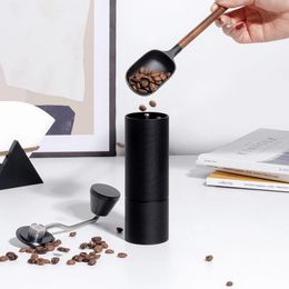 Moedor de café manual moedor de mão portátil de alta qualidade com o moedor de posicionamento de mancal duplo 25g