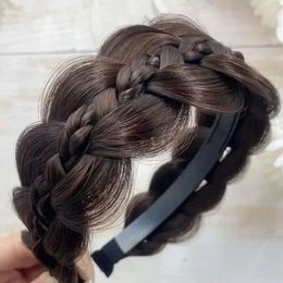 1PC Pasmowe opaski na kobiety dla kobiet szerokie Fishbone Braids Pasme ręcznie robione retro główki Hoop Akcesoria na nakrycia głowy L2405