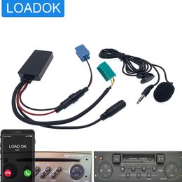 Car Bluetooth 5 AUX Audio Adapter MINI ISO 6Pin 8Pin AUX Cable for Renault Clio Espace Espace Laguna Megane Trafic Modus