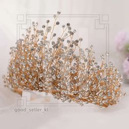 Fashion Luxury Princess Rhinestone Wedding Crown Silver Pageant Tiara Crowns Chic Bride Designer Headbands Wedding Hair Accessories with Earrings 531