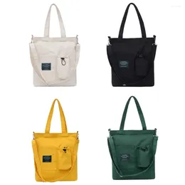 Shopping Bags Canvas Bag For Women Shoulder Reusable Female Eco Storage Book Handbag Foldable Shopper Grocery Totes Crossbody