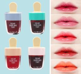 5pcsset Korean Style Cute Ice Cream Lip Tint Makeup Moisturising Lipgloss Cosmetic Lip Liquid gloss Lipstick Lasting Water Z8M71313772