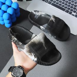 Slippers Women 2024 Spring Summer Casual Beach Sandals Thick Sole Bath Flip-Flops Non-slip Couple Comfortable Leisure Shoes