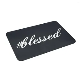 Carpets Blessed 24" X 16" Non Slip Absorbent Memory Foam Bath Mat For Home Decor/Kitchen/Entry/Living Room