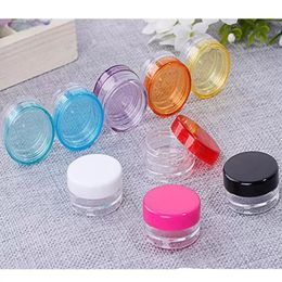Wax Container Food Grade Plastic Box 3g/5g Round Bottom Cream Boxes Small Sample Bottle Cosmetic Packaging Bottle 11 Colors