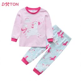 DXTON BAMBINI PAMAS BAMBINO ADUSA CHIEDE KID UNICORNA NOTTO ABBILETTO SOTTO COTON GIORNA PAJAMAS PIJAMAS SET SADE L2405