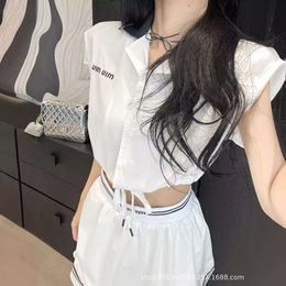 Women's Suits & Blazers Mm24 Summer Thai School Uniform Navy Collar Short Drawstring Shirtribbon Skirt Cool Cute