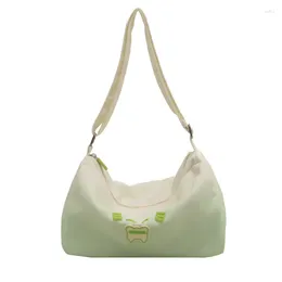 Evening Bags 2024 Fashion College Style Gradient Colour Boston Bag Student Class Book Simple Commuter Shoulder Women Handbags