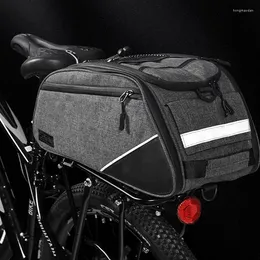 Storage Bags Bicycle Bag 0f Nylon Waterproof Large Capacity With Reflective Strip Bike Seat Cargo Carrier Pouch For Safe Night Cycling