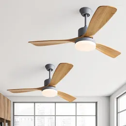 Inch Nordic Low Floor Solid Wood Ceiling Fan Light Room Decor Bedroom Dining Living Electric Chandelier
