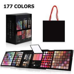 Professional 177 Colour Eyeshadow Palette Makeup Cosmetic Sets Lip Gloss Blush Concealer Beginner Maquillage Brush Makeup Kit 240524