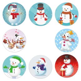 50-500pcs Christmas Gift Sealing Stickers 1 inch Thank you Love Design Diary Scrapbooking Stickers Party Gift Decorations Labels