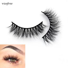 False Eyelashes Visofree Mink Lashes Natural Handmade Eye Glitter Packing Makeup Long Sexy 3D D02