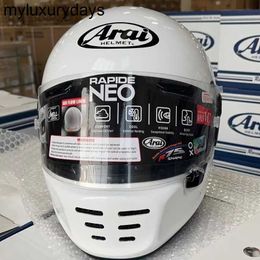 Arai Japan RAPIDE-NEO Motorcycle Helmet Vintage Motorcycle Full Helmet for Men and Women Multicolor Helmets White (Recommended Head circumference 55CM)