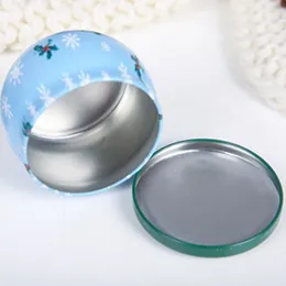 Gift Wrap Candy Tins Decorative Round Tinplate Boxes Xmas Cookie Packaging Jar Candle Containers Party