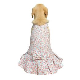 Big Dog Dress Summer Large Dog Clothes Welsh Corgi Samoyed Husky Labrador Golden Retriever Dog Clothing Dresses Pet Costumes 240524