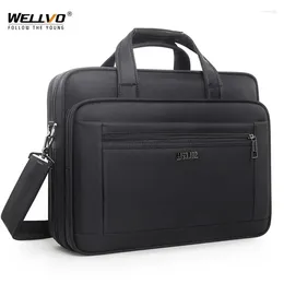 Briefcases Briefcase Men's Male 15.6 17 19 Inch Laptop Bags Business Travel Handbags Waterproof Oxford Adjustable Bag XA943ZC