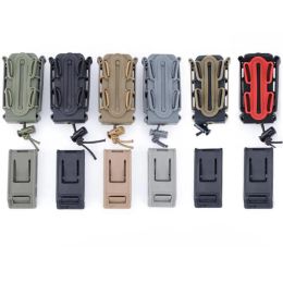 Tactical Molle 9mm Magazine Pouch Pistol Mag Holder With Belt Clip för Glock 17 19 Beretta M9 Fastmag Soft Shell Holster Hunting
