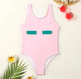 Tasarımcı Kids Mayo Mektubu Baskılı Tek Yüzeyler Kızlar Moda Yüzme Plajı Yaz Bikinis Çok Stilleri Çocuk Yüzme