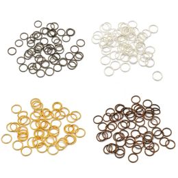 10-200Pcs Opening Hair Ring Braid Bead Dreadlock Metal/Gold/Silver Clip Braid for African Braided Braids Decorative Accessories