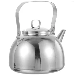 Mugs Espresso Pitcher Stainless Steel Flat Bottom Kettle Handheld Tea Pot Water Heater Concentrate Stovetop Wear-resistant Whistling