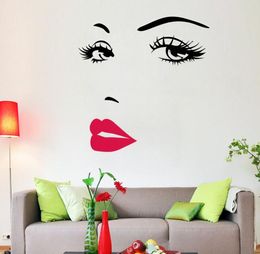 pink lips quotes salon girl face lips wall decals vinyl wall stickers interior art murals sticker9595878