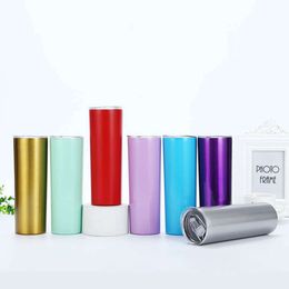 Vacuum 20OZ straight cup spray painted Colour stainless steel car cup with lid car water cup