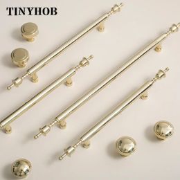 Tinyhob Elegant Golden Crown Drawer Pulls for Cabinets Handles / Luxury Shoe Box Drawer Cabinet Wine Bar Knob 224mm