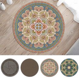 Carpets Retro Round Chair Foot Mat Entrance Door Non-slip Carpet For Living Room Floor Children Bedroom Soft Kitchen Area Rug