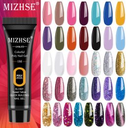 Mizhse Nail Acrylic Poly Nail Gel Gel Pink White Clear Crystal UV LED Build Gel 15ml Akrylgel Gel For Nails Extensions Finger Nail