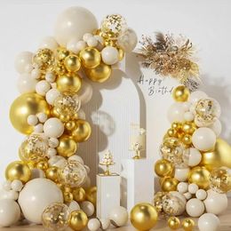 Party Decoration 109pcs Sandy White Golden Latex Balloon Wreath Set Balloons Garlands Arch Gift Birthday