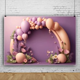 Baby Shower Backdrop Newborn 1st Birthday Party Balloons Cake Smash Portrait Photography Background Decor Photocall Studio Shoot