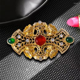 Brooches SHMIK Classic Baroque Women Men Vintage Cross Crystal Badges Retro Middle Banquet Party Dress Coat Jewellery Pins Gift