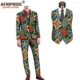 Men's Suits 2024 Fashion Men Leisure Boutique Business Solid Color Wedding Suit Coat Pants Vest 3 Pcs Set Dress Blazers Jacket Trousers