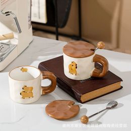 Capybara Mug Ceramic Coffee Cup Funny Kawaii Milk Chocolate Gift For Animal Lovers Valentines Day 240522