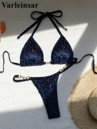 S-XL Leopard mini thong bikini womens swimsuit womens swimsuit two-piece bikini swimsuit bathroom set swimsuit V5207SW 240506