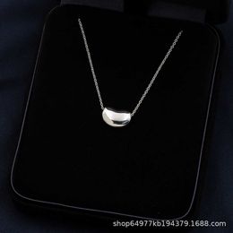 Designer's High version Brand 925 sterling silver acacia bean necklace collarbone chain simple temperament cold and versatile Instagram