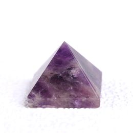 1PC Natural Dream Amethyst Pyramid Healing Crystal Chakra Brazil Quartz Pyramid Point Energy Home Decor Handmade Crafts Gem Gift