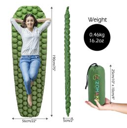 Zomake New 05kg Portable ultralight sleeping pad for camping sleeping mat ultralight self inflating air mattress ultralight Q01099848523