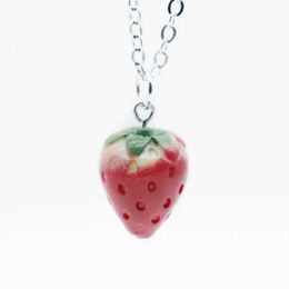 Pendant Necklaces Charming Mixed Resin Fruit Pendant Necklace Fahion Lemon Banana Tomato Pineapple Strawberry Pendant Womens Jewellery Party Gift S2452206