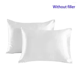 Pillow Two Piece Simulated Silk Pillowcase For Hair And SkinAcne PreventionDouble Sided With Invisible Zipper