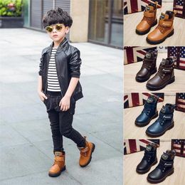 Boots 2024 Autumn Winter Warm Genuine Leather High Quality Children Snow Boys Comfortable Kids Casual Shoes